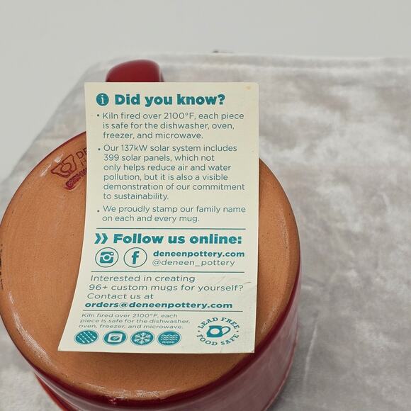 Snap On Collectible Stoneware Mug Deneen Pottery New - Picture 8 of 8